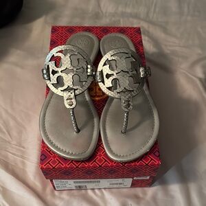 Tory Burch Silver Women's Sandals